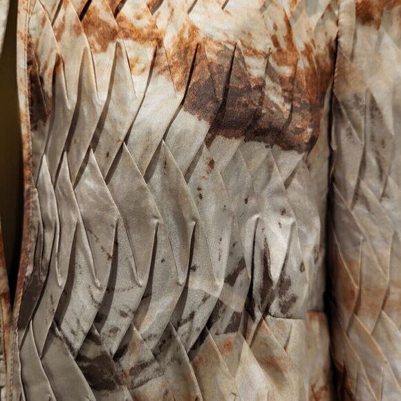 Chico's Size 0 (X-Small) Travelers Multi-Colored Jacket Open Front 3/4 Sleeves - Picture 7 of 13